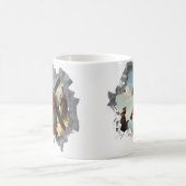 Jezus draagt kruis gebroken muur Christelijk geloo Koffiemok (Center)