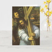 Jezus draagt Wenskaart Kaart (Gele Bloem)