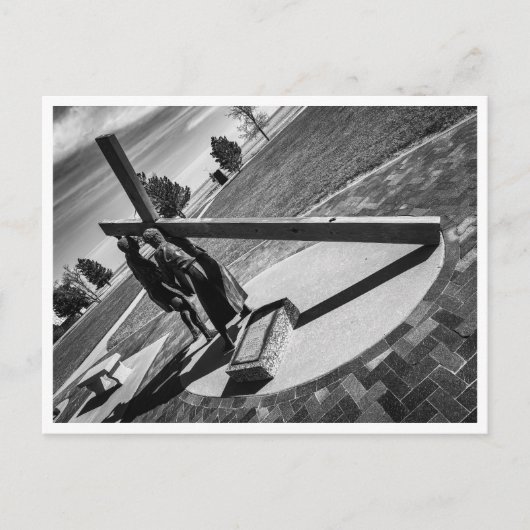 Jezus draagt zijn kruis briefkaart (Voorkant)