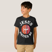 Jezus drijft me Christelijke kinderen t-shirt (Voorkant volledig)