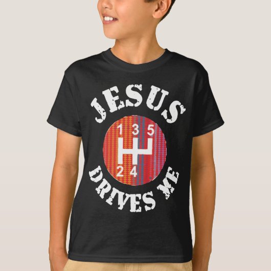 Jezus drijft me Christelijke kinderen t-shirt (Voorkant)