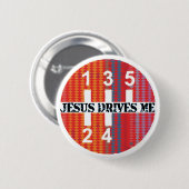 Jezus drijft me Christelijke knop Ronde Button 5,7 Cm (Voorkant /achterkant)