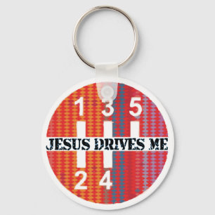 Jezus drijft me Christelijke sleutelhanger