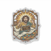 Jezus Dronken Online Winkelbon De Ochtend Erna Sticker (Voorkant)