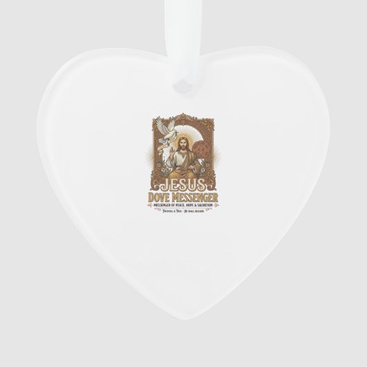 Jezus Duif Boodschapper Jezus Duif Boodschapper Ch Ornament (voorkant)