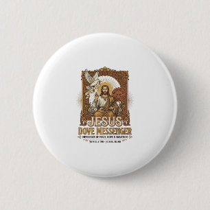 Jezus Duif Boodschapper Jezus Duif Boodschapper Ch Ronde Button 5,7 Cm