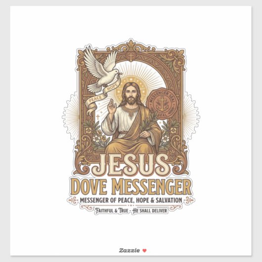 Jezus Duif Boodschapper Jezus Duif Boodschapper Ch Sticker (Vel)