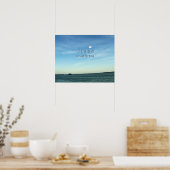 Jezus & Duif in een Rustige Lucht Scene Poster (Keuken)