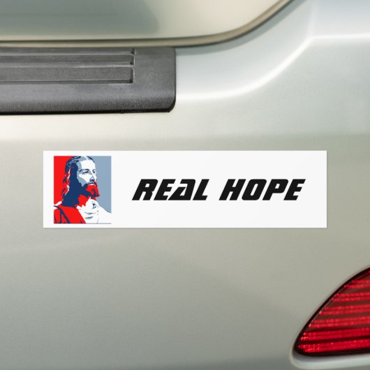 Jezus echte hoop bumpersticker (Op auto)