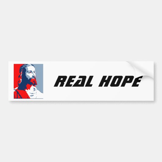 Jezus echte hoop bumpersticker (Voorkant)