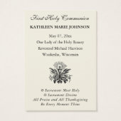 Jezus Eerste Communistische Katholieke Herdenking Visitekaartje (Achterkant)