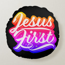 Jezus eerste heldere kleuren rond kussen