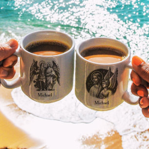 Jezus en Aartsengel Christelijk Koffiemok