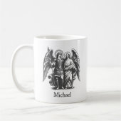 Jezus en Aartsengel Christelijk Koffiemok (Links)