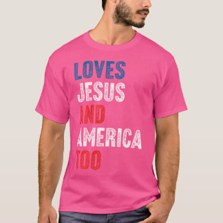 Jezus en Amerika te patriottisch Christelijk T-shirt