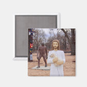 Jezus en Bigfoot Magneet (Voorkant / Achterkant)