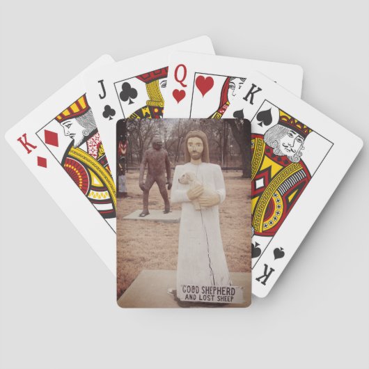 Jezus en Bigfoot Pokerkaarten (Achterkant)