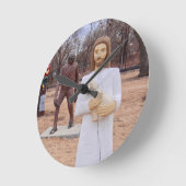 Jezus en Bigfoot Ronde Klok (Hoek)