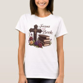 Jezus en boeken t-shirt (Voorkant)