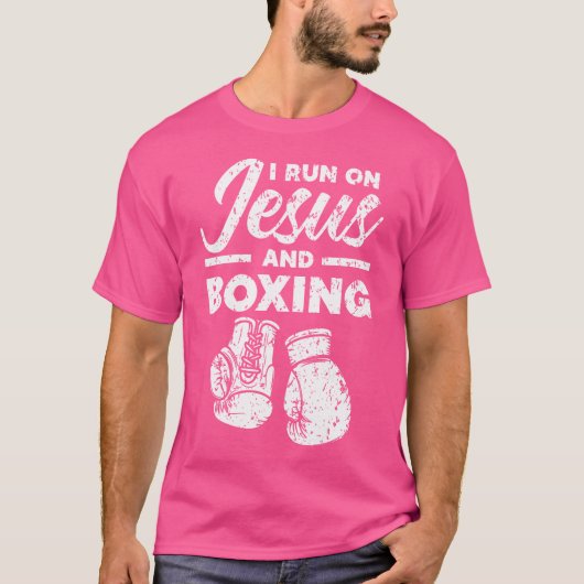 Jezus en Boxer Christelijke professoren T-shirt (Voorkant)