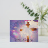 Jezus en Cross Easter Post Card Feestdagenkaart (Staand voorkant)
