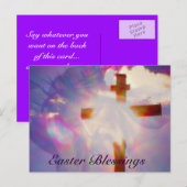 Jezus en Cross Easter Post Card Feestdagenkaart (Voorkant / Achterkant)