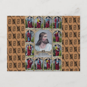 Jezus en de 12 apostelen briefkaart