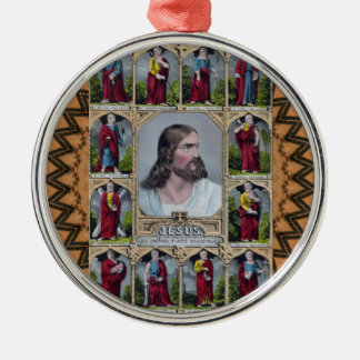 Jezus en de 12 apostelen metalen ornament