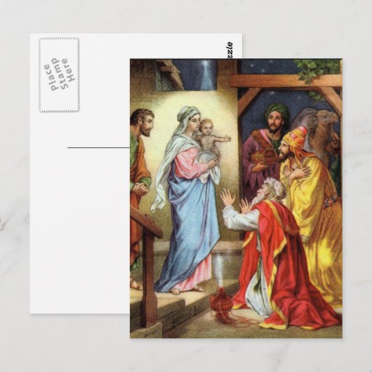 Jezus en de 3 koningen briefkaart (Voorkant / Achterkant)