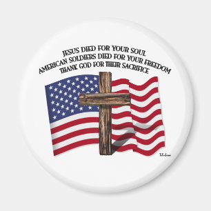 Jezus en de Amerikaanse soldaten hebben ons oversp Magneet