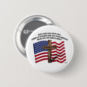 Jezus en de Amerikaanse soldaten hebben ons oversp Ronde Button 5,7 Cm (Voorkant /achterkant)