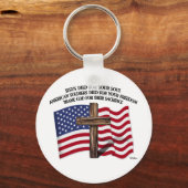Jezus en de Amerikaanse soldaten hebben ons oversp Sleutelhanger (Voorkant)