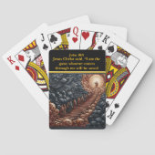 Jezus en de deur naar de eeuwigheid pokerkaarten (Achterkant)