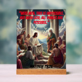 Jezus en de discipelen - Matteüs 19:26 Acryl Bord (Neutraal)