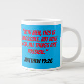 Jezus en de discipelen - Matteüs 19:26 Grote Koffiekop (Rechts)