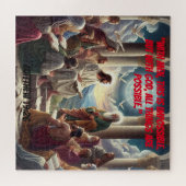 Jezus en de discipelen - Matteüs 19:26 Legpuzzel (Horizontaal)