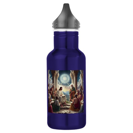 Jezus en de discipelen - Matteüs 19:26 Waterfles (Links)