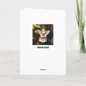 Jezus en de Kerstman keuren grappige kerstvakantie Kaart (Achterkant)