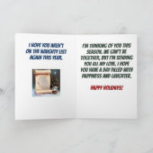 Jezus en de Kerstman keuren grappige kerstvakantie Kaart (Binnen)