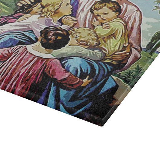 Jezus en de kinderdirectie snijplank (Hoek)