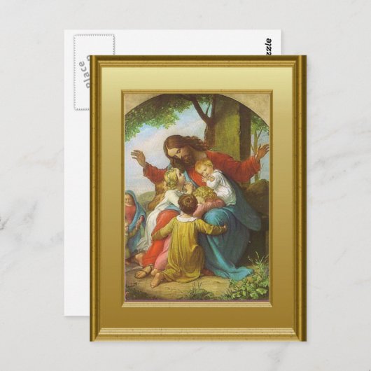 Jezus en de kinderen briefkaart (Voorkant / Achterkant)