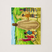 Jezus en de kinderen op een reis legpuzzel (Verticaal)