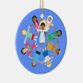 Jezus en de kleine kinderen keramisch ornament (Rechts)