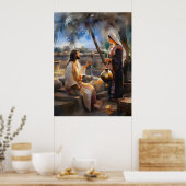 Jezus en de Samaritaanse vrouw bij Well Poster (Keuken)