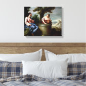 Jezus en de Samaritaanse vrouw Canvas Afdruk (Insitu (Slaapkamer))