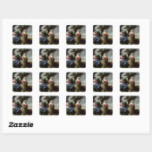 Jezus en de Samaritaanse vrouw Vierkante Sticker (Vel)