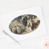 Jezus en de Sinners Ovale Sticker (Envelop)