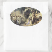 Jezus en de Sinners Ovale Sticker (Tas)