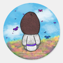 Jezus en de vlinders met achtergrond