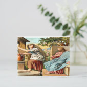 Jezus en de vrouwen in het briefkaart (Staand voorkant)